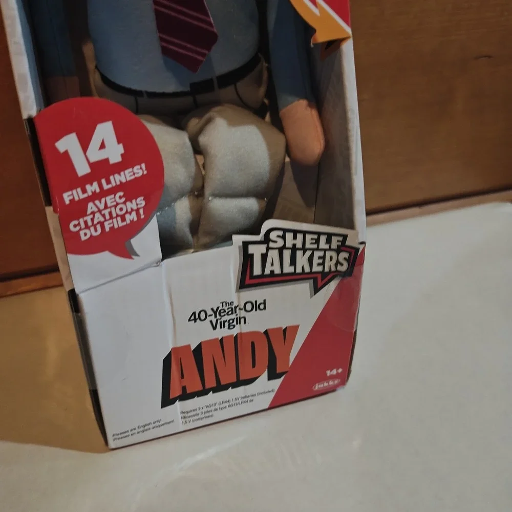 Steve Carrell Shelf Talkers: The 40-Year-Old Virgin Andy Doll 14 Movie Lines! I2